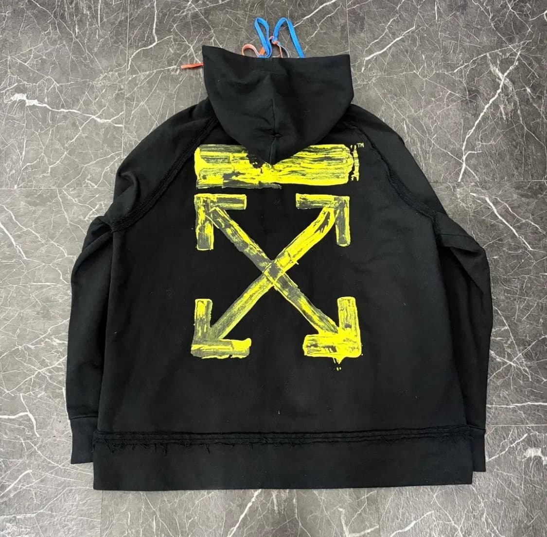 오프화이트 아크릴 애로우 프린티드 코튼 후드 상품이미지4