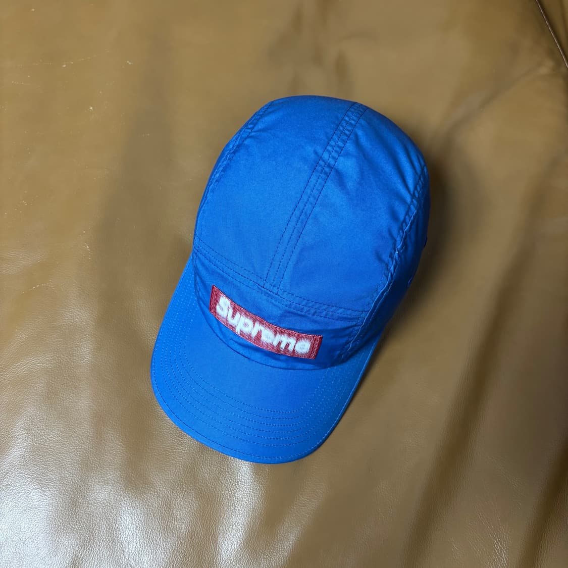 슈프림 캠프캡 모자 박스로고 리버스드 라벨 로얄 블루 상품이미지5