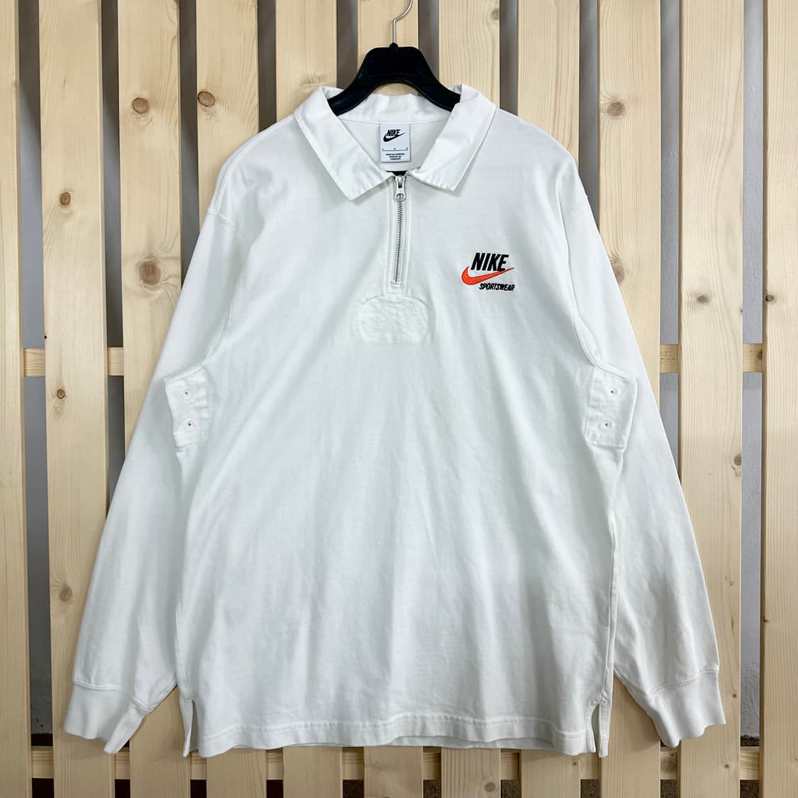 (L) 나이키 반집업 화이트 럭비티 상품이미지1
