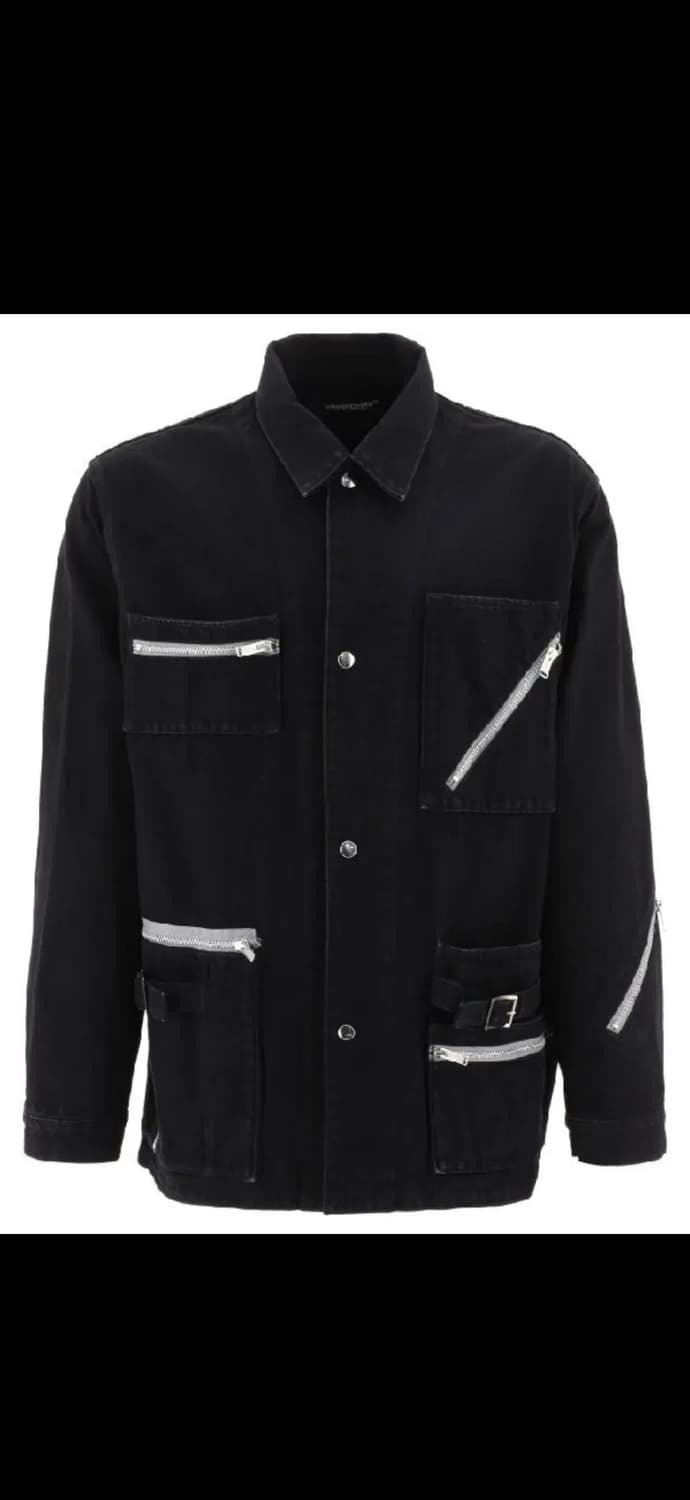 언더커버 멀티 지퍼 디테일 데님 자켓 블랙4 상품이미지1
