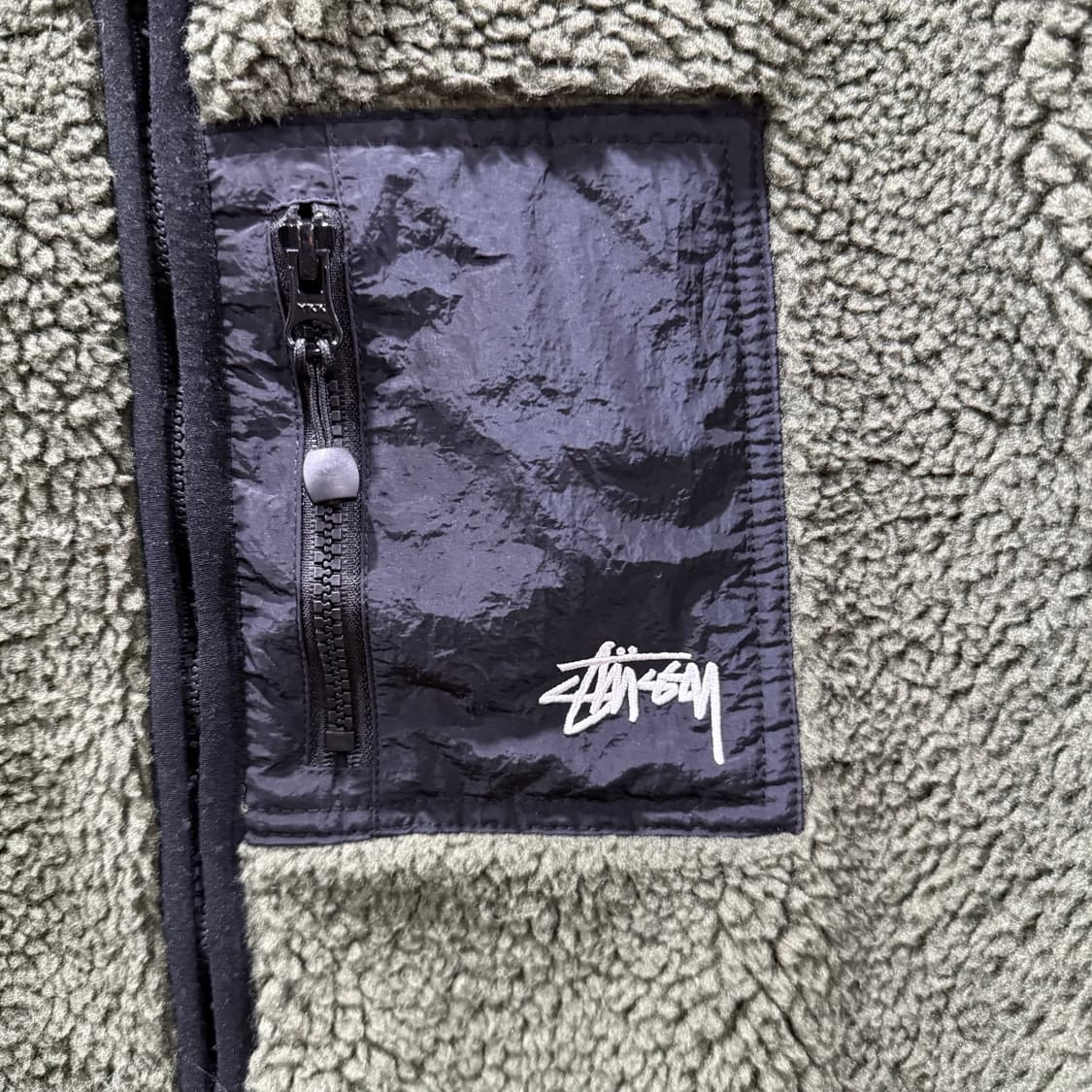 L 스투시 Stussy 후리스 플리스 후드 집업 자켓 상품이미지4
