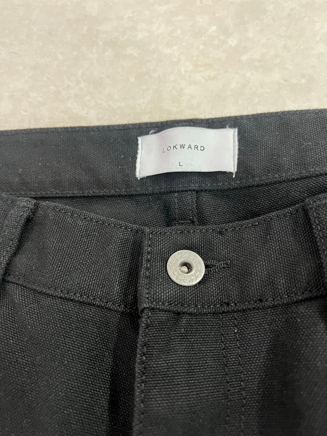 로커드 캔버스 워크팬츠 블랙 L 상품이미지4