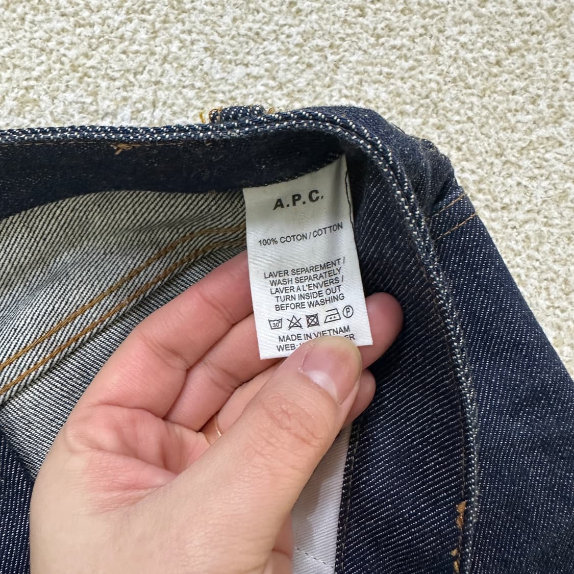 실측확인 아페쎄 데님 미니 스커트 0316D 상품이미지3