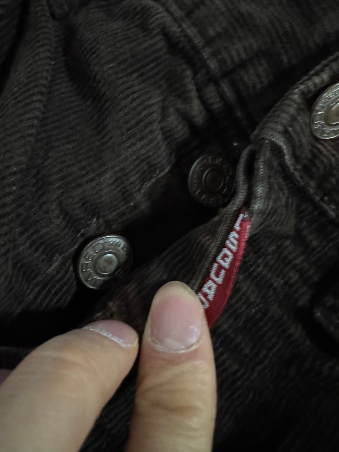 희귀!! 여성 일본 디스퀘어드2 버튼 브라운 코듀로이 팬츠 상품이미지3