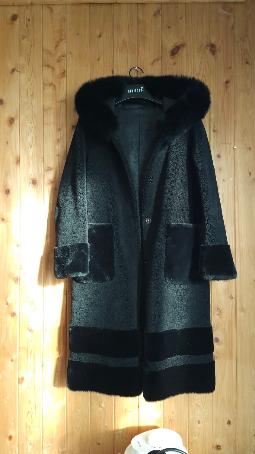 신영모피 사가폭스퍼 후드 양털뽀글이 양면 무스탕 55~66 상품이미지2