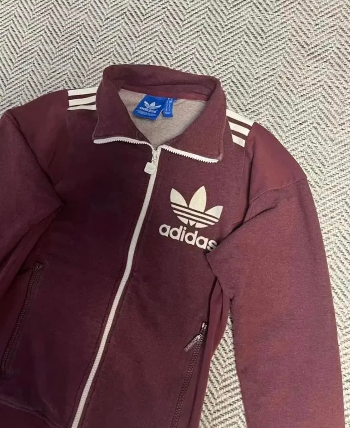 아디다스 해외판 희귀 대장급 버건디 빅파이어버드 코튼 져지 S 상품이미지2