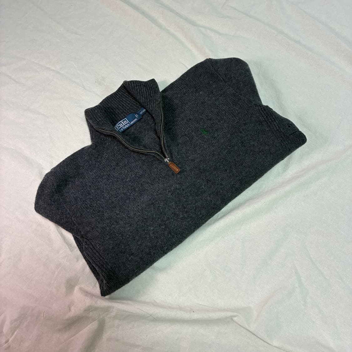폴로 랄프로렌 차콜 반집업 니트 상품이미지3