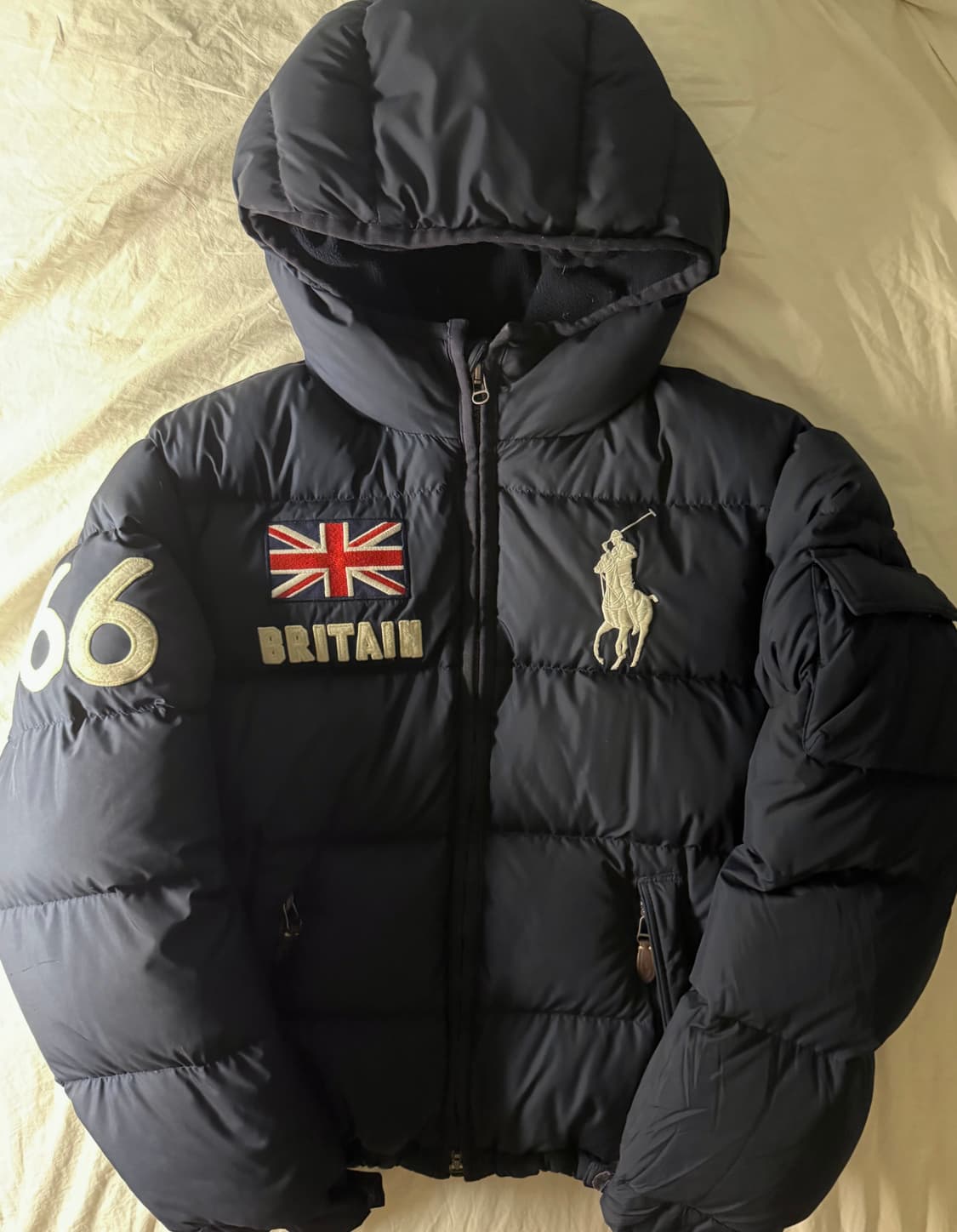 폴로 빅포니 브리튼 패딩 네이비 M 상품이미지2