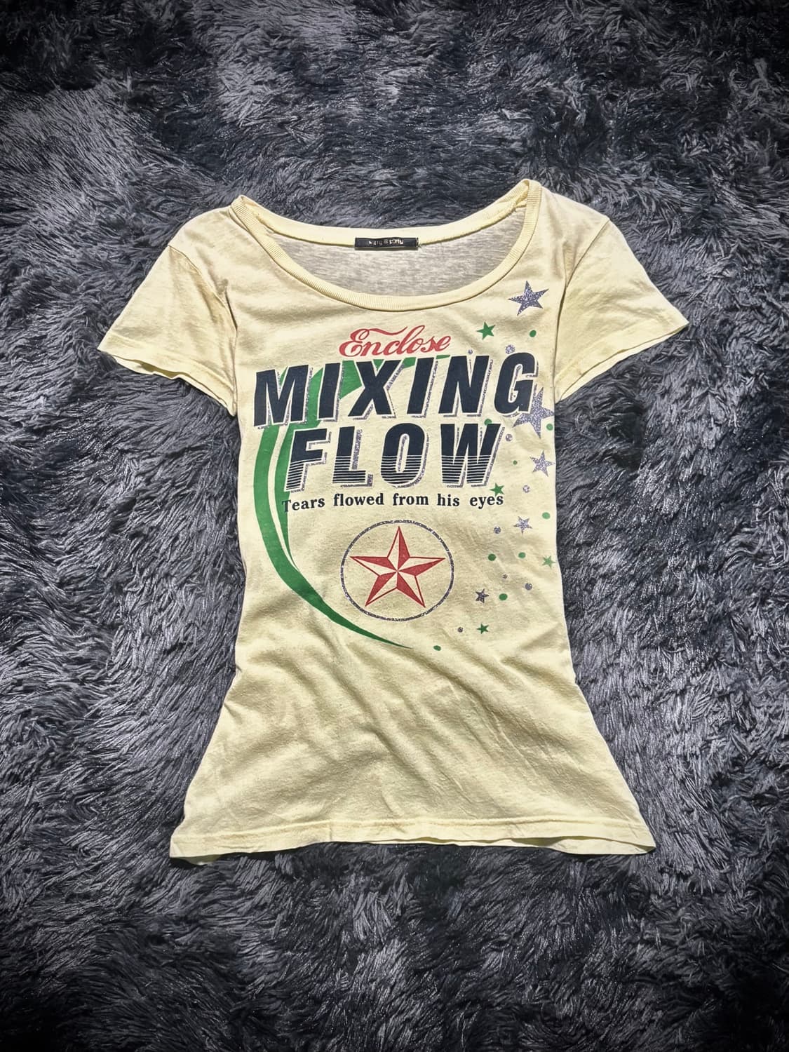 스타 프린팅 레터링 반팔 티셔츠 상품이미지1