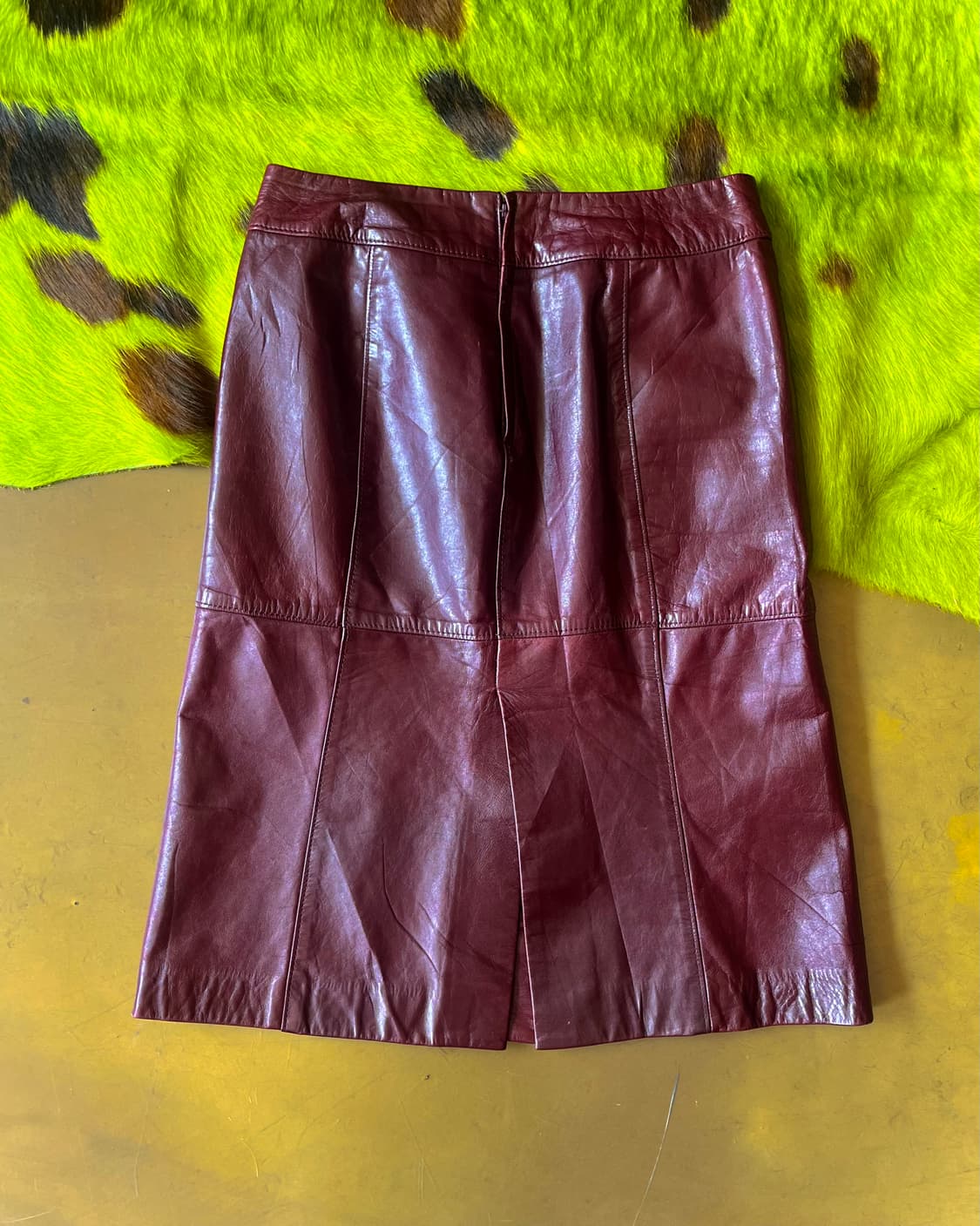 MICHAEL KORS Vintage Cow Leather Skirt 상품이미지3