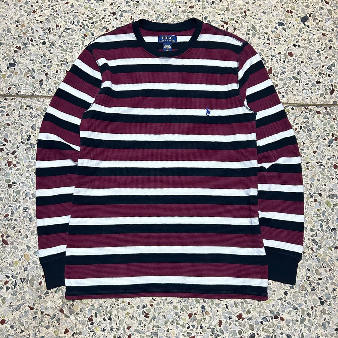 폴로 랄프로렌 스트라이프 와플티 상품이미지1