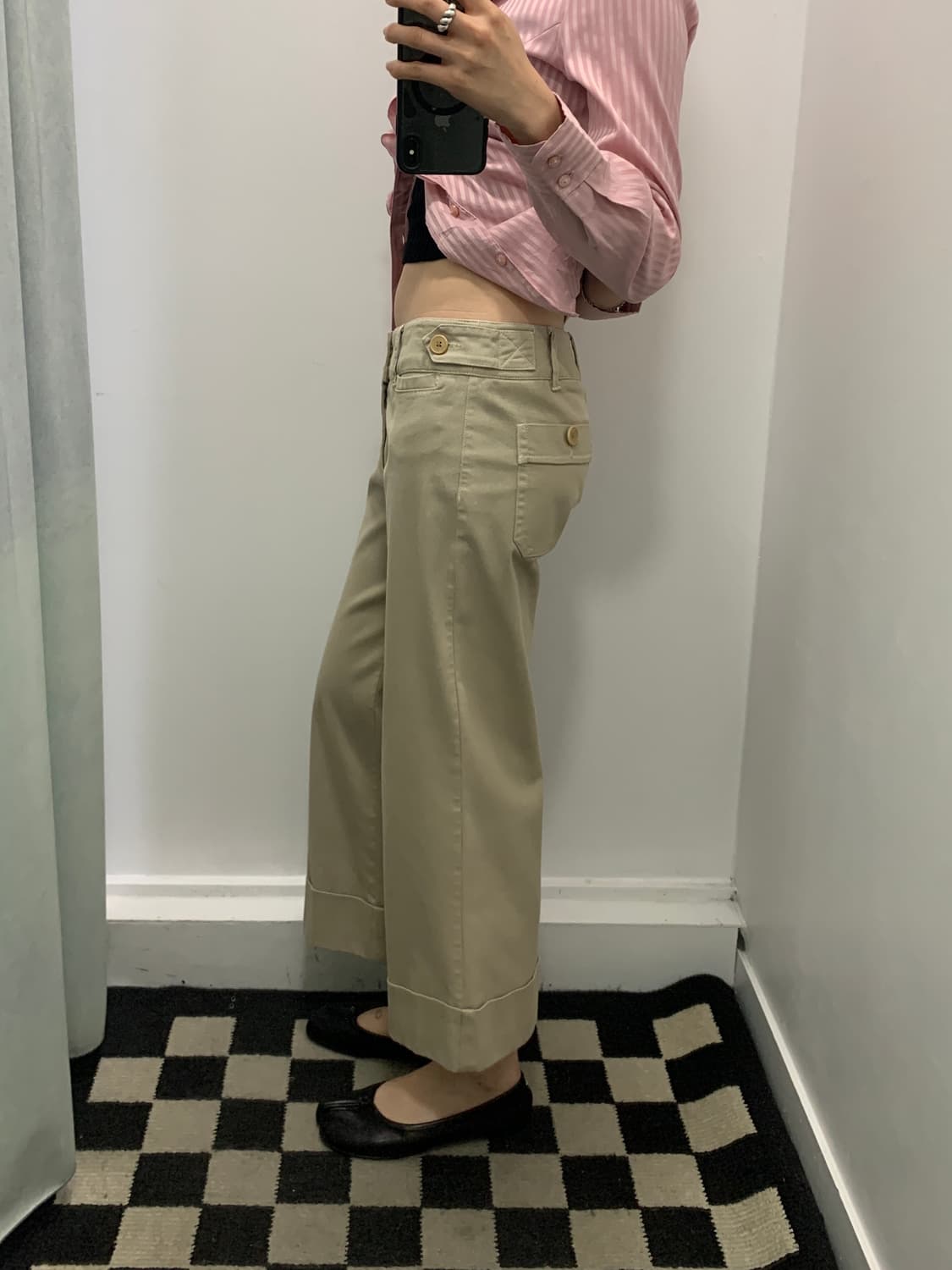 막스마라 7부 베이지 카프리 팬츠 상품이미지5