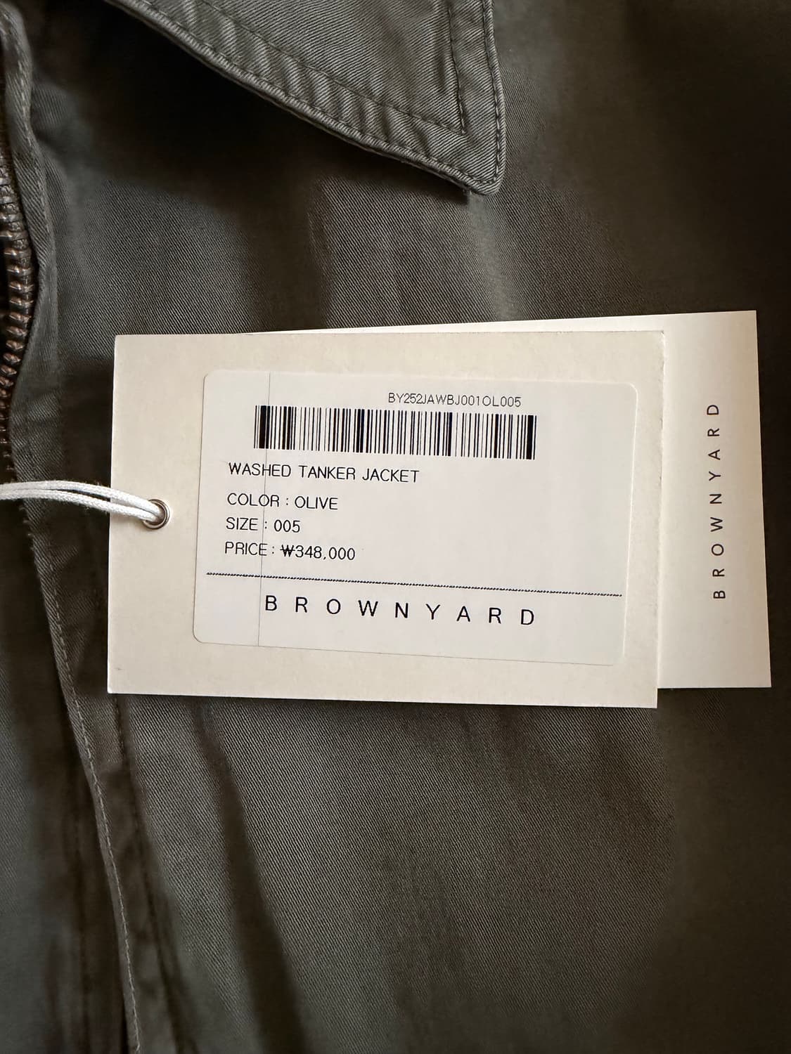 26ss 브라운야드 워시드 탱커 자켓 5사이즈 상품이미지2
