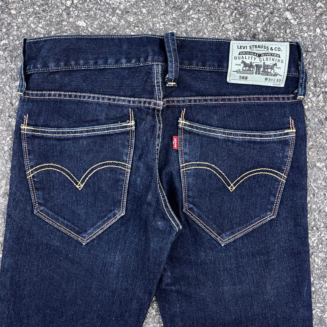 리바이스 568 슬림 진청 데님 (32)  상품이미지5