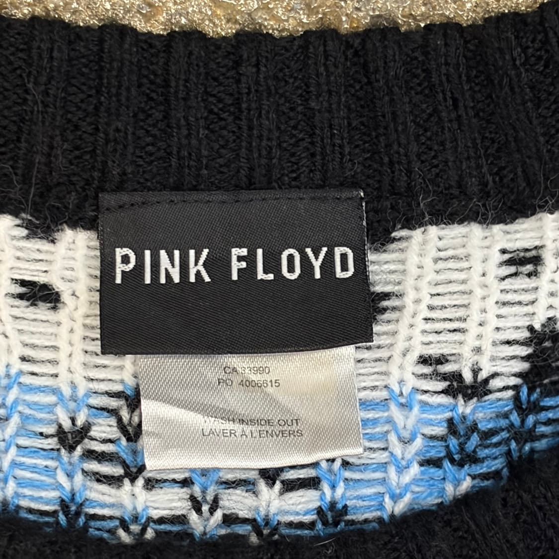 00s USA 빈티지 핑크플로이드 크리스마스 니트 밴드티 상품이미지7