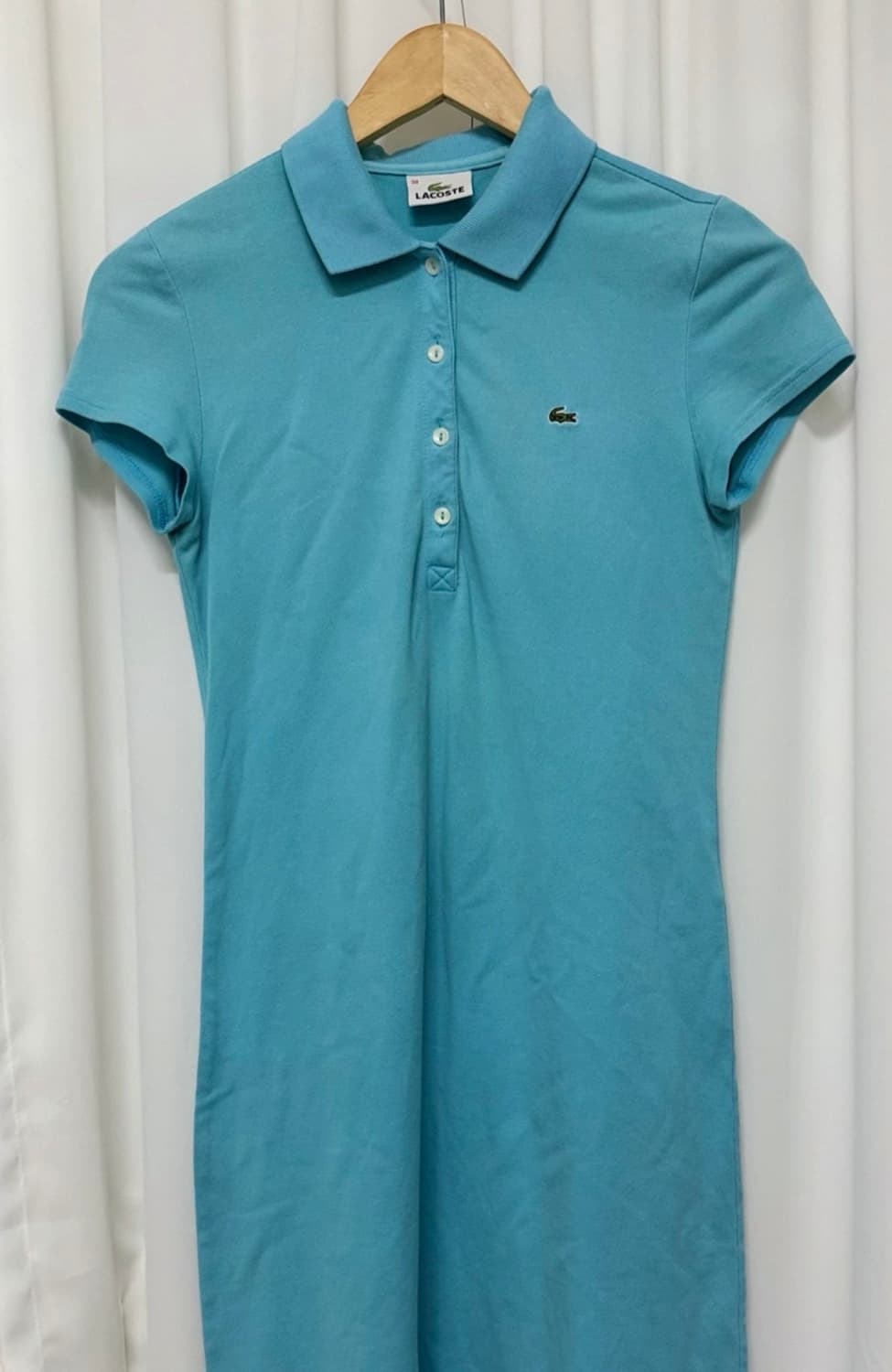라코스테 하늘색 피케 원피스 상품이미지4