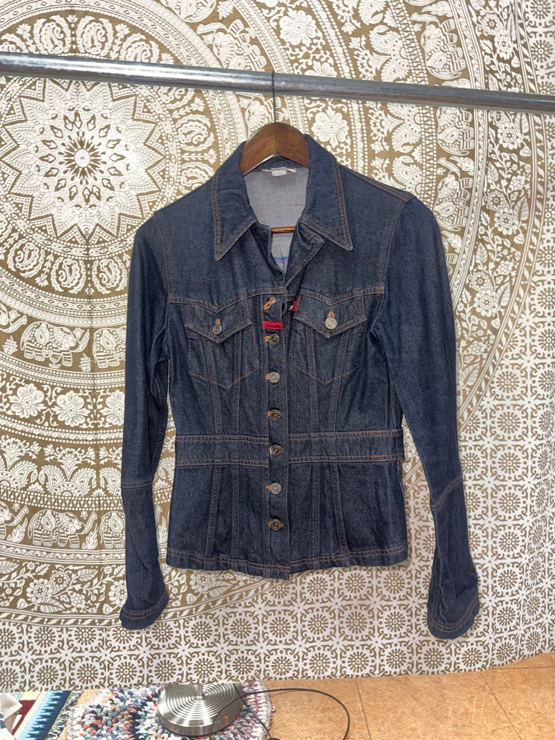 빈티지 여성 진청 데님 트러커  상품이미지3