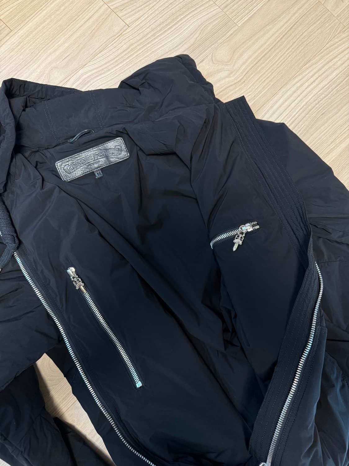 크롬하츠 경량 나일론 패디드 블루종 자켓 블랙 상품이미지5