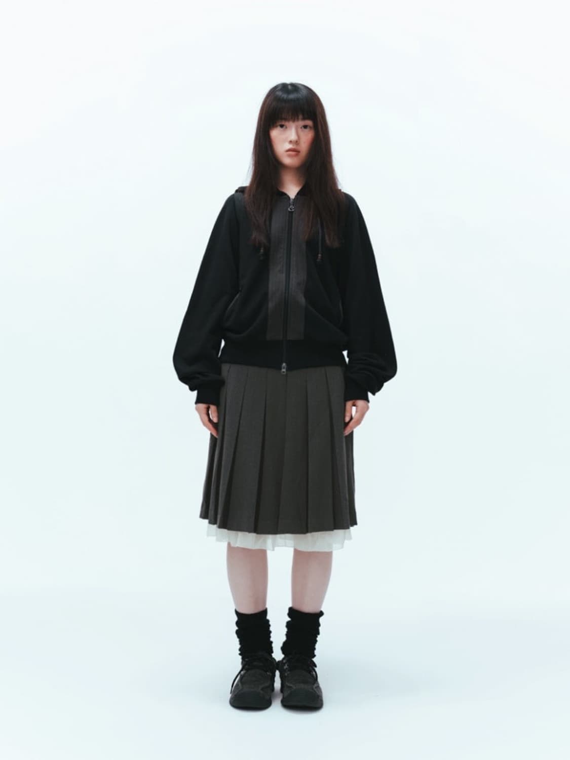 코이세이오 퍼커링 후드집업 블랙 1사이즈 상품이미지2