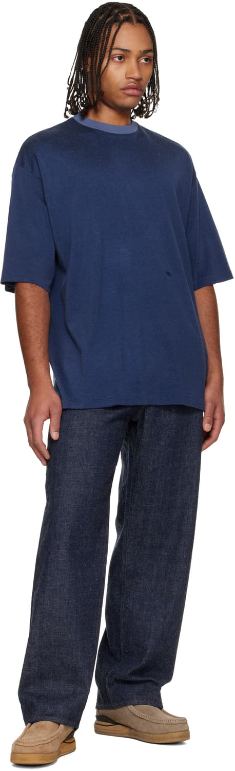 [L][105] 나나미카 레이온 코튼 반팔 티셔츠 페이드블루 상품이미지9