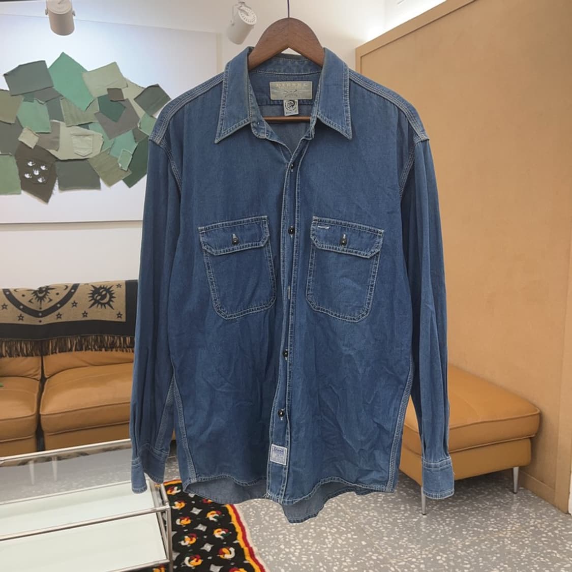 디젤 90s 올드스쿨 빈티지 트러커 데님 셔츠 M C06892 상품이미지3
