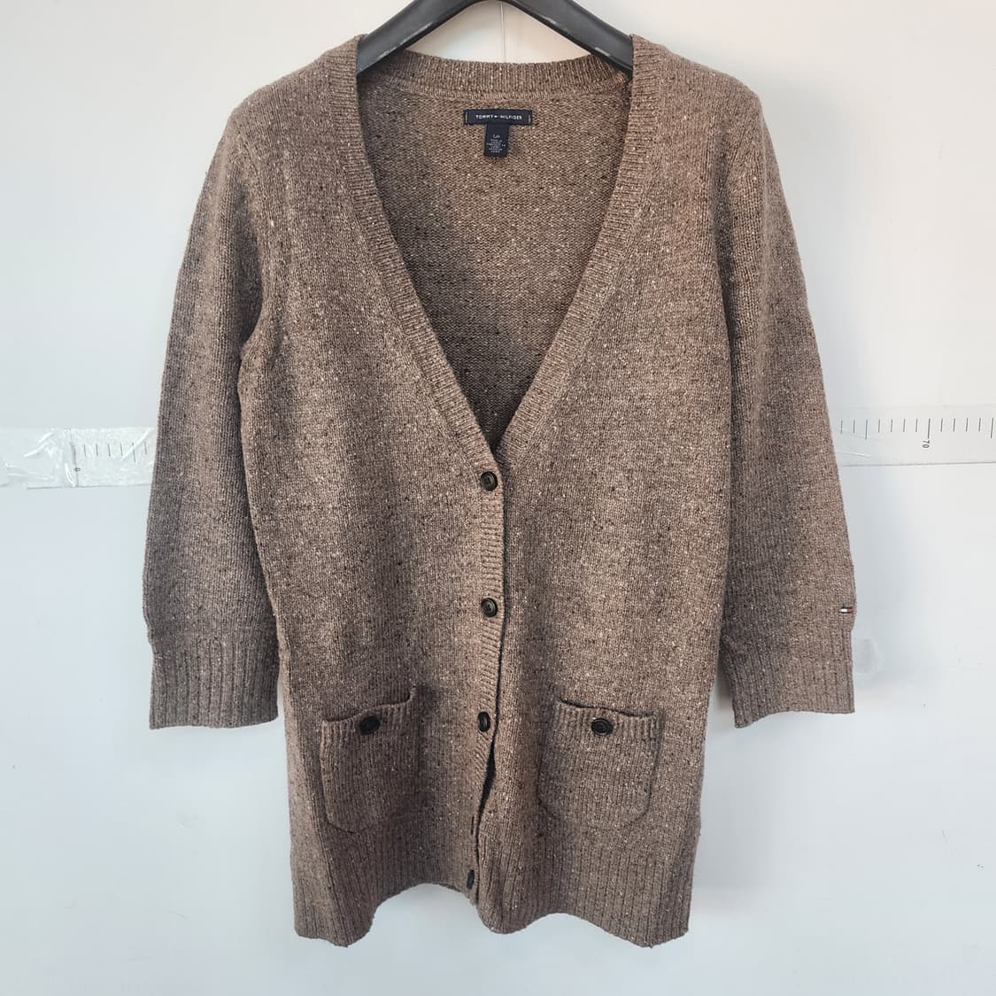 타미힐피겨 브라운 롱 가디건 상품이미지1