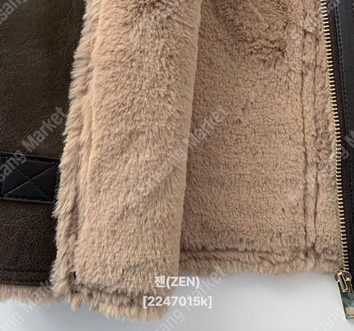 블랙업 매니크 어텀 브라운 무스탕 자켓 상품이미지5