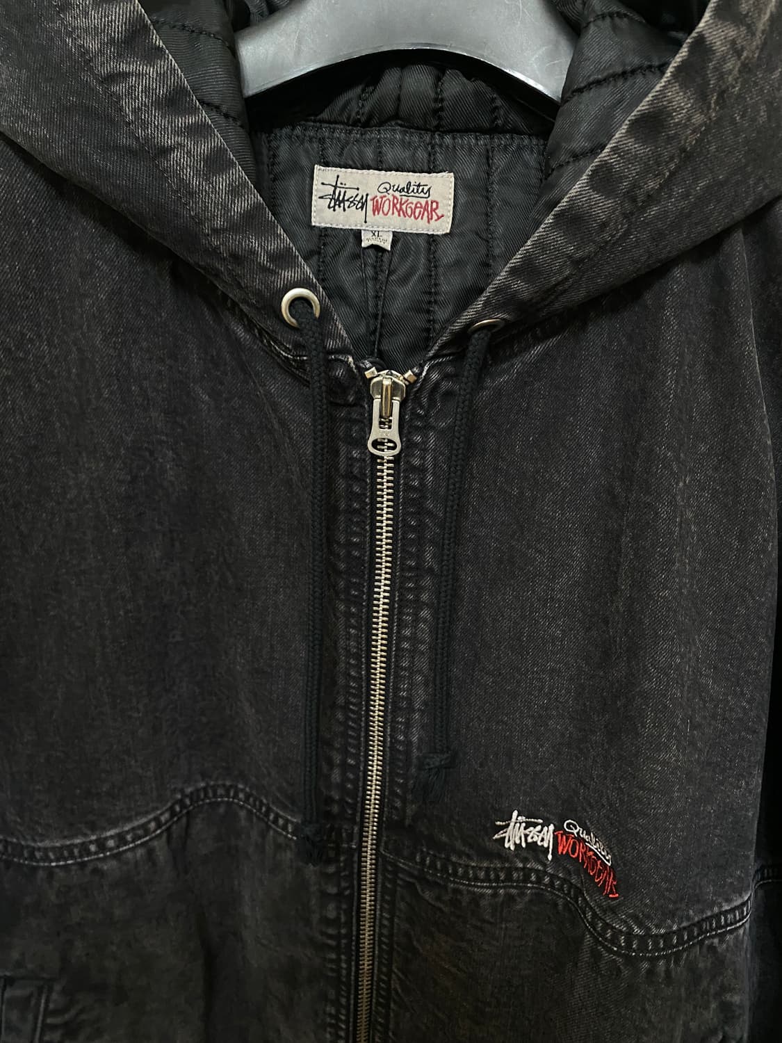 스투시 더블 다이 워크 자켓 블랙 XL 상품이미지2