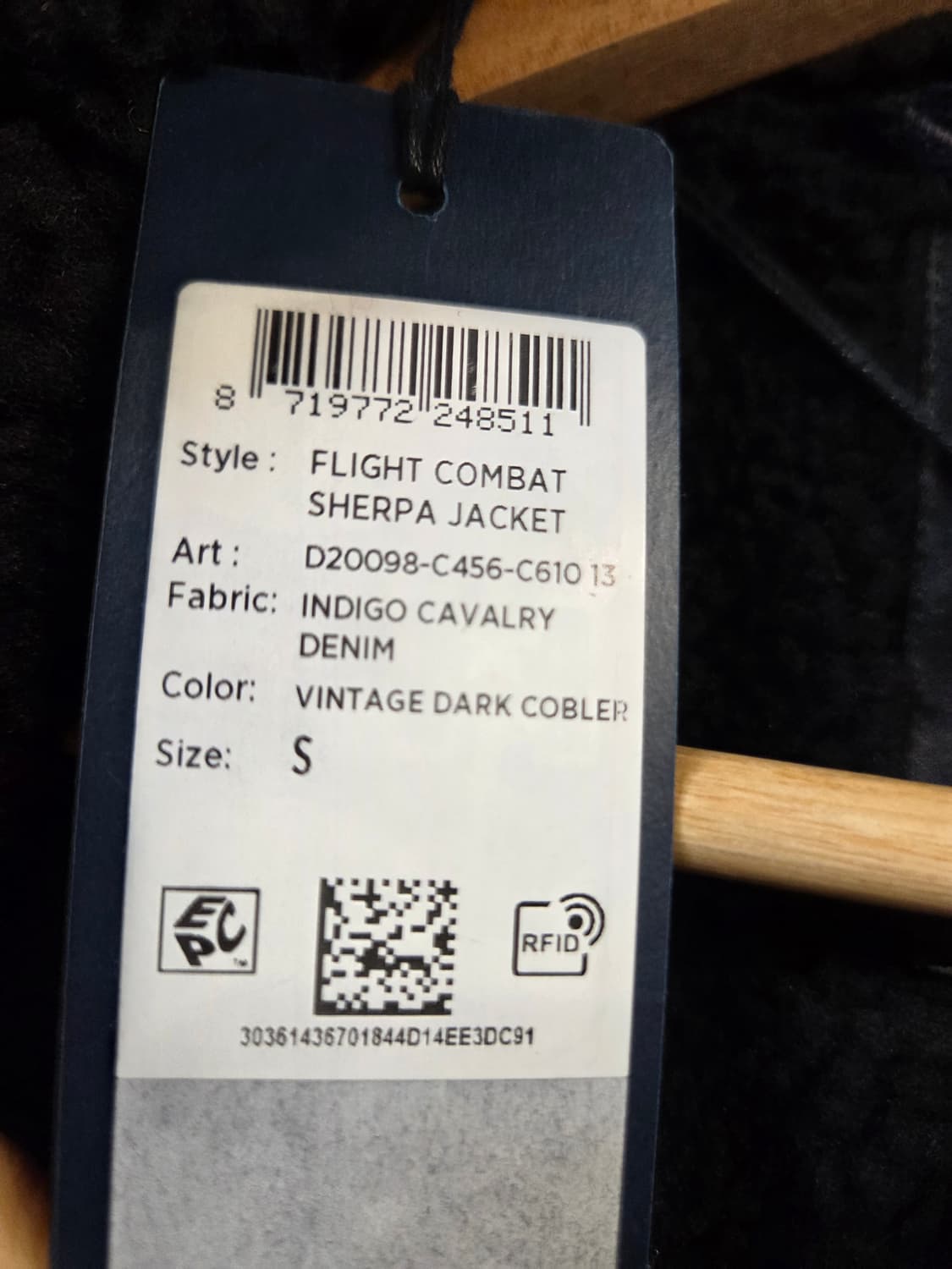 G-Star 로우 블랙 데님 쉐르파 자켓(S)택없음 상품이미지7