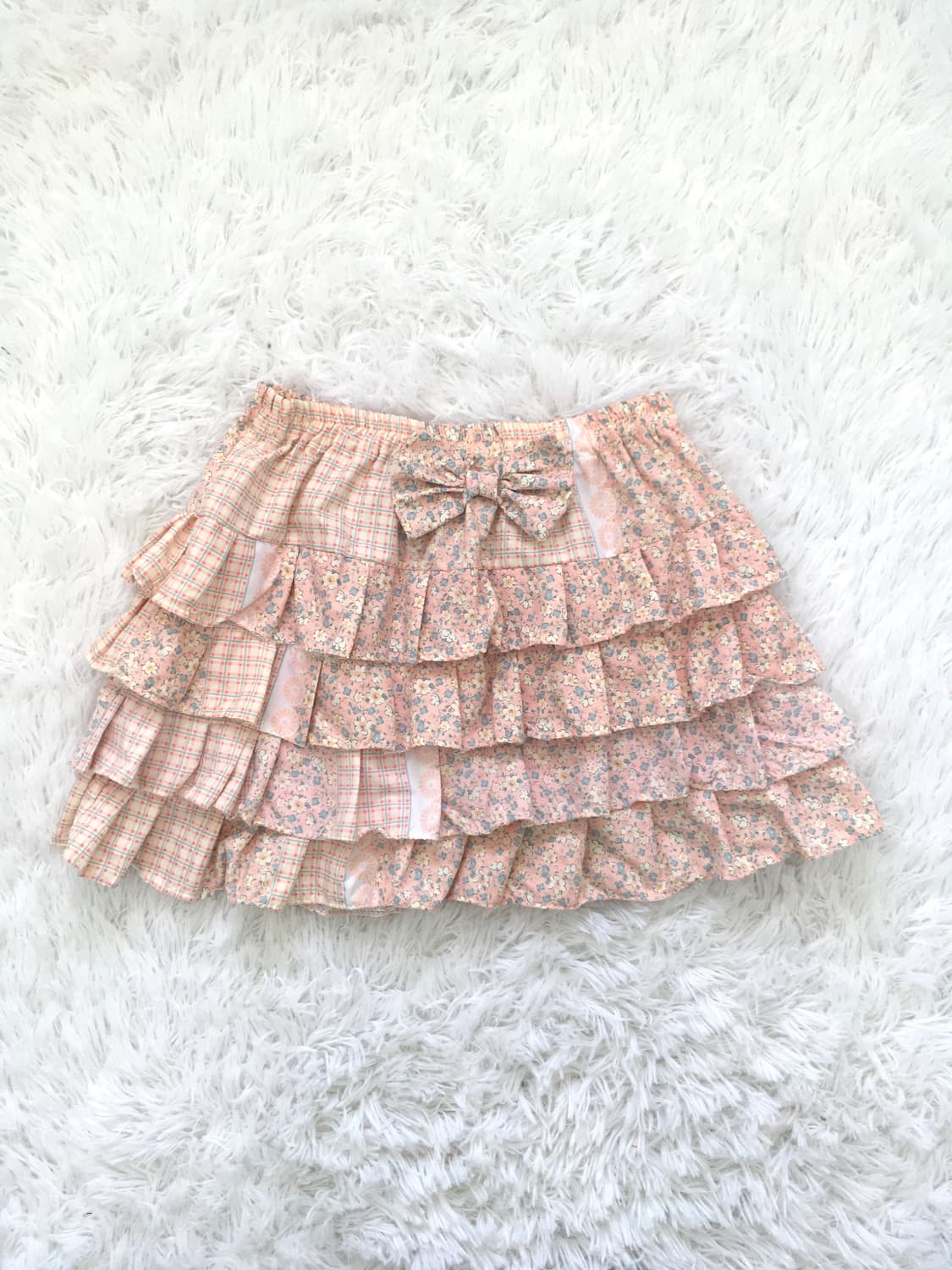 jpn vintage 히메갸루 플로럴 리본 캉캉스커트 상품이미지1