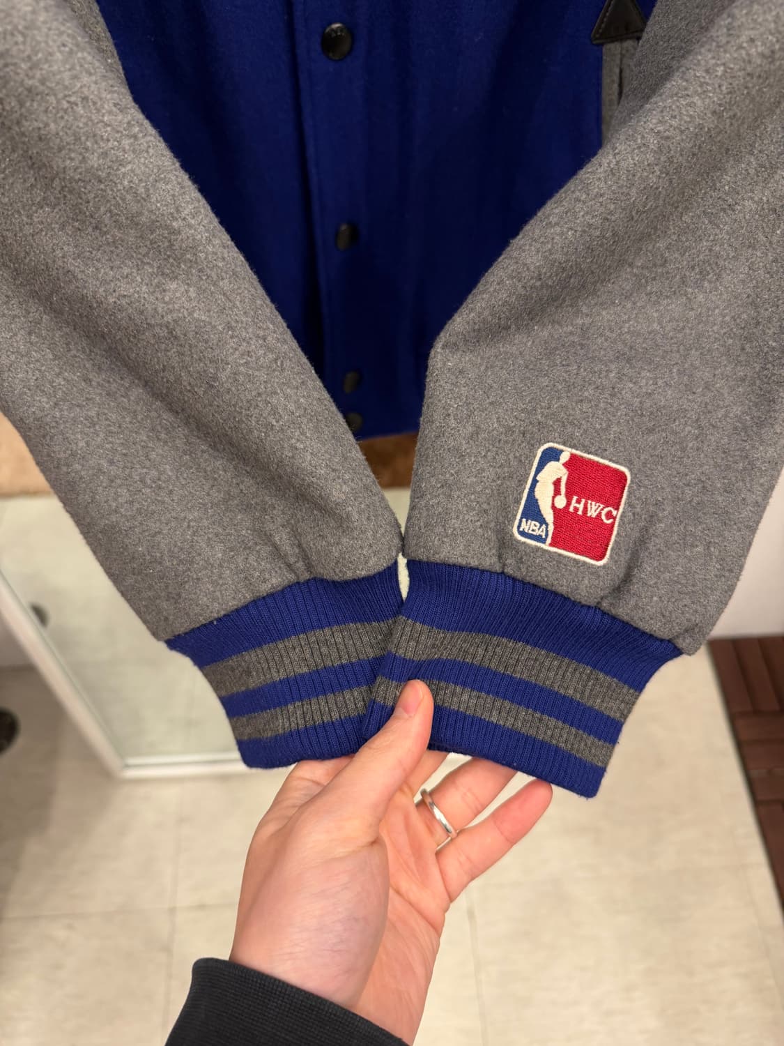 NBA 필라델피아 워리어스 스타디움 울 바시티 자켓 상품이미지4