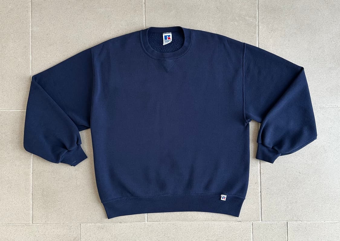 90s 빈티지 러셀 스웻셔츠 네이비 L USA 상품이미지1