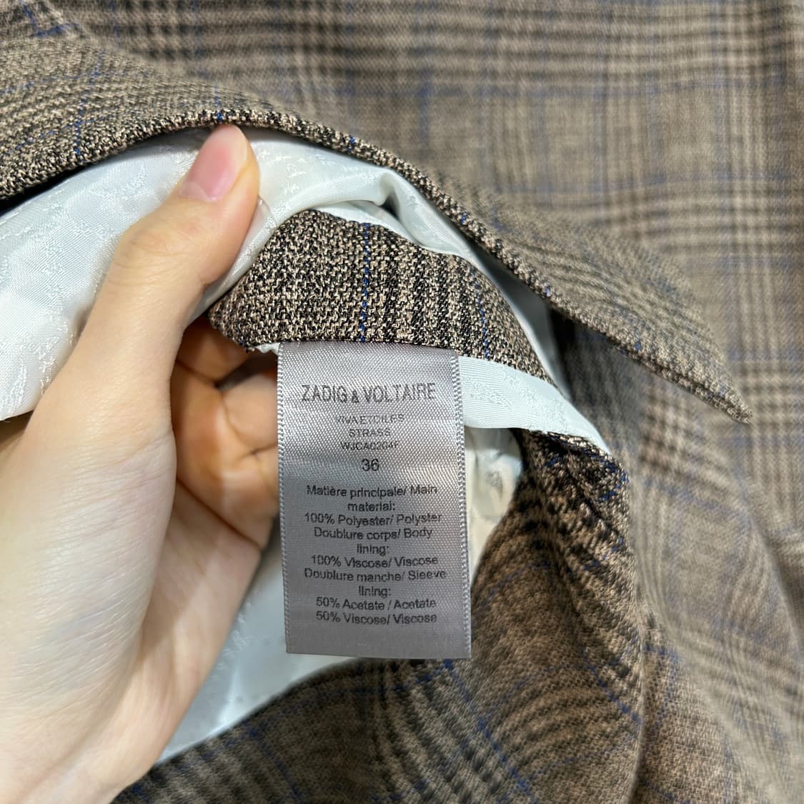 쟈딕앤볼테르 체크 자켓 55-66 상품이미지4