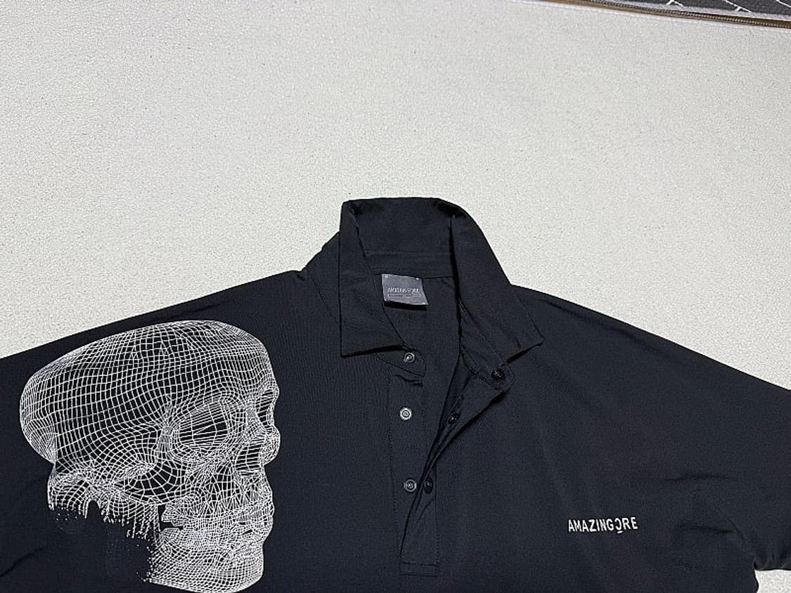 어메이징크리 스컬 골프티셔츠 남성용 95사이즈 상품이미지2