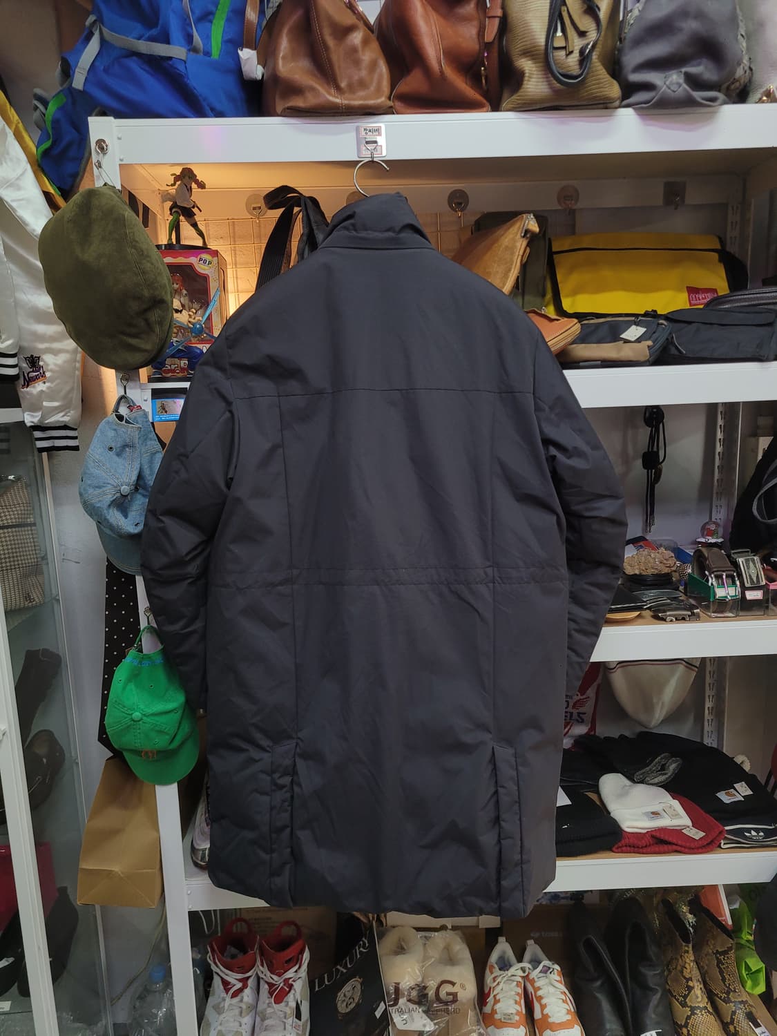 BASQUIAT 바스키아 블랙 롱 패딩 거위털 방수 상품이미지2