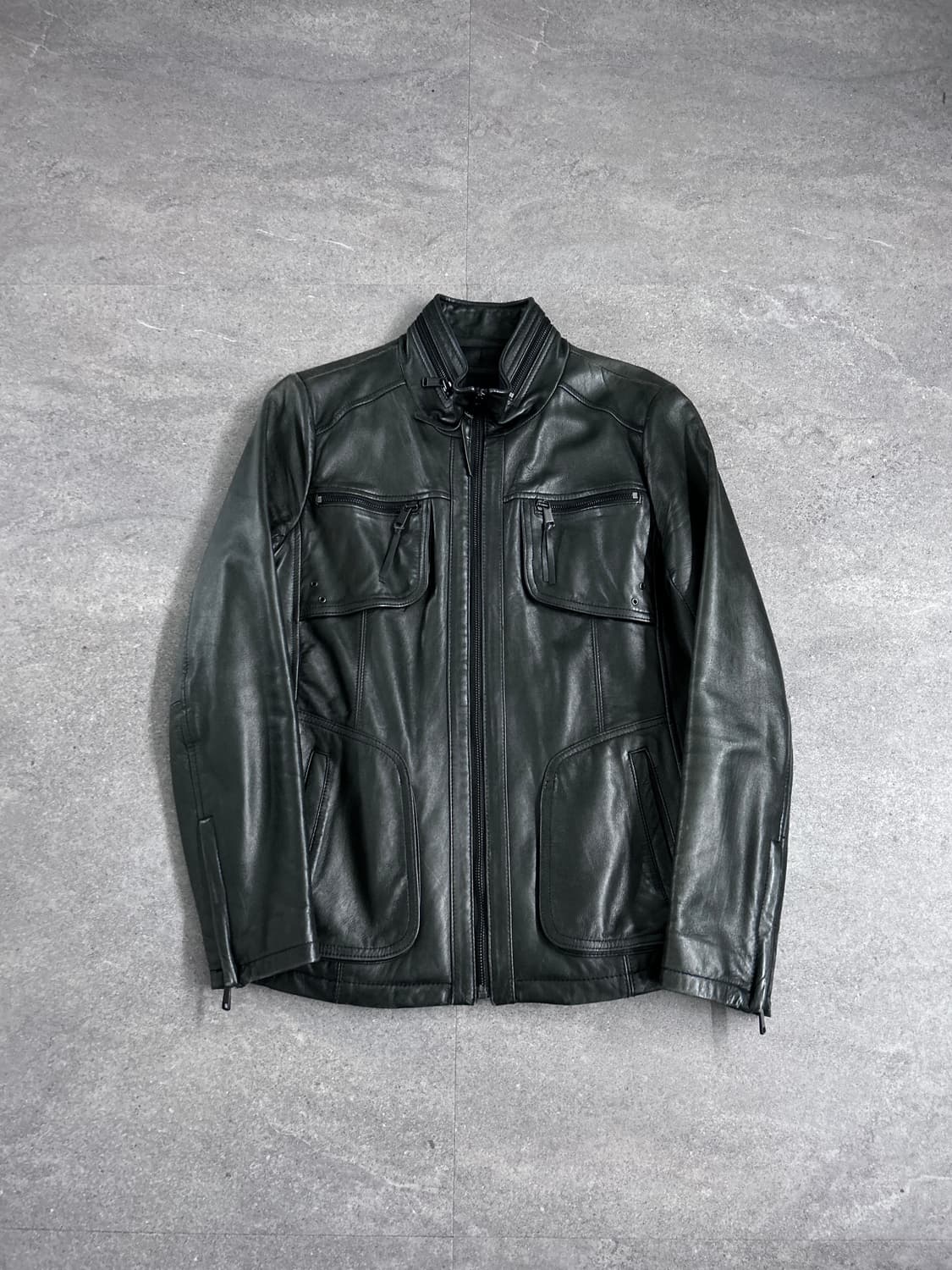 멀티 포켓 레더 자켓 상품이미지5