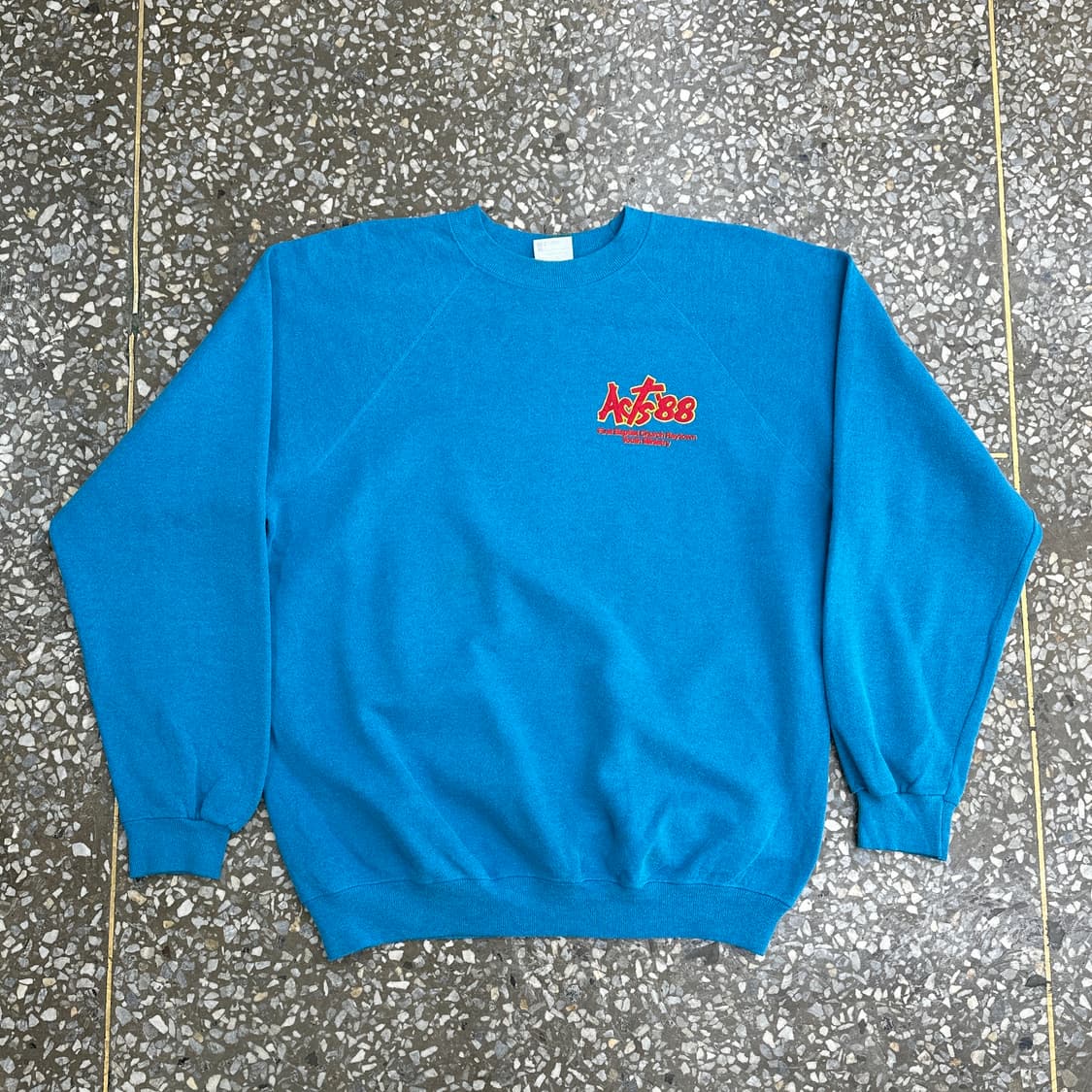 80s USA 헤인즈 Acts`88 빈티지 스웻셔츠 XL 상품이미지1