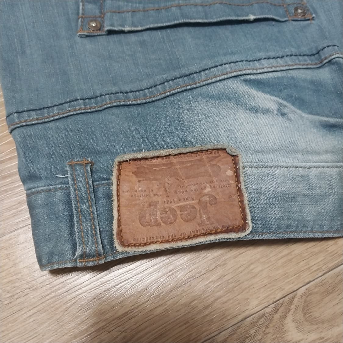 지프 데님 스판 7부 남성33 인치 상품이미지4