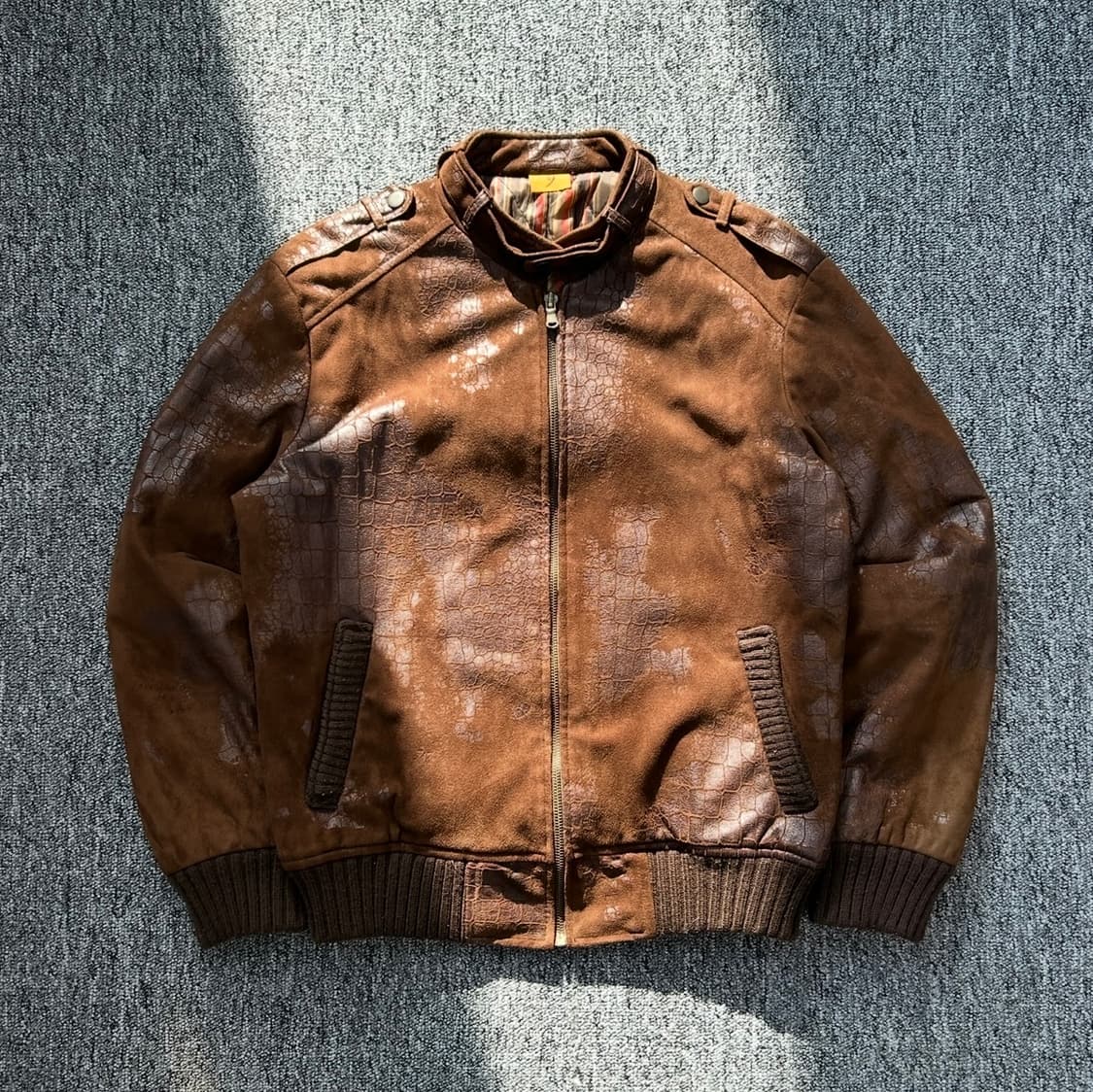 빈티지 인조 스웨이드 브라운 자켓 상품이미지1