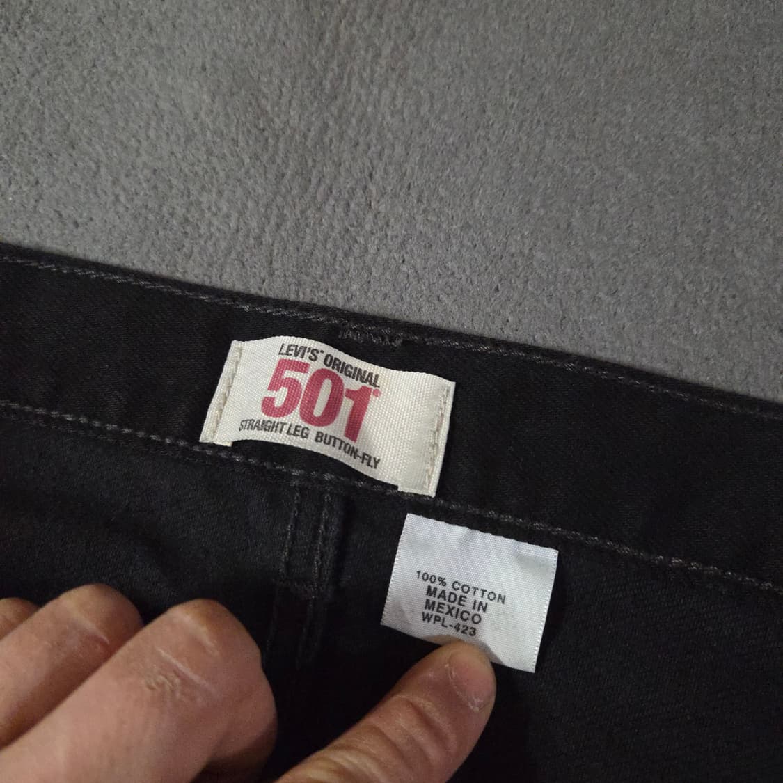 리바이스 501 블랙 데님 팬츠 36 x 32 상품이미지7