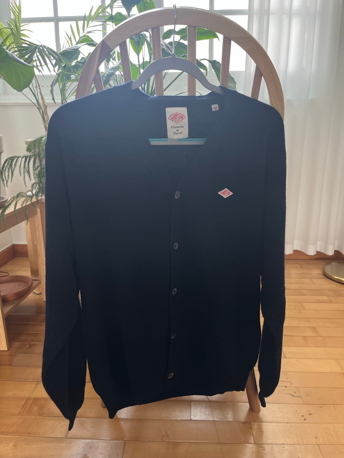 DANTON MEN'S LAMBSWOOL V-NECK KNIT CARDI 상품이미지1