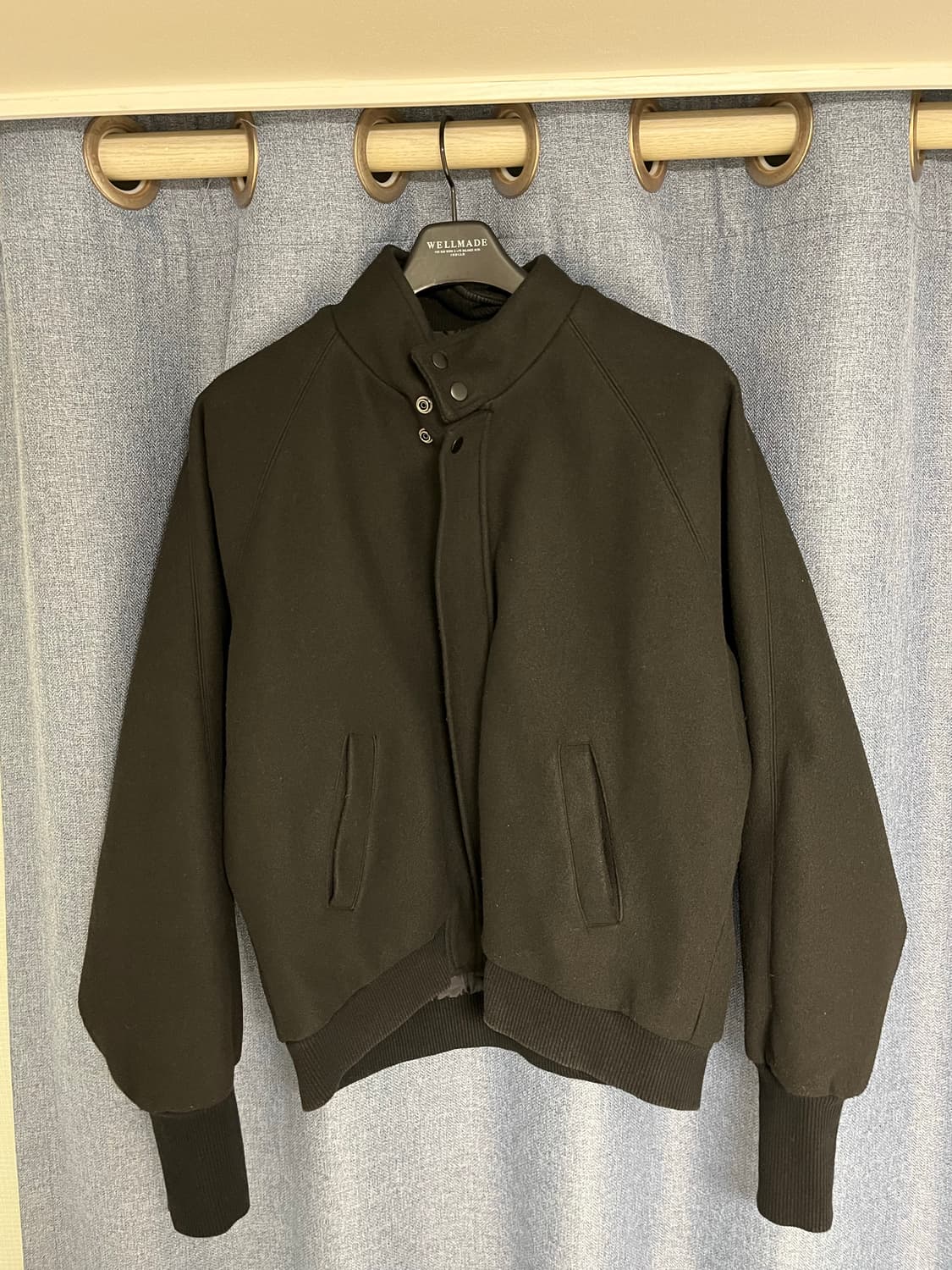 Cent warmer jacket 남자 워머 그레이 크롭 울 블루종 상품이미지2