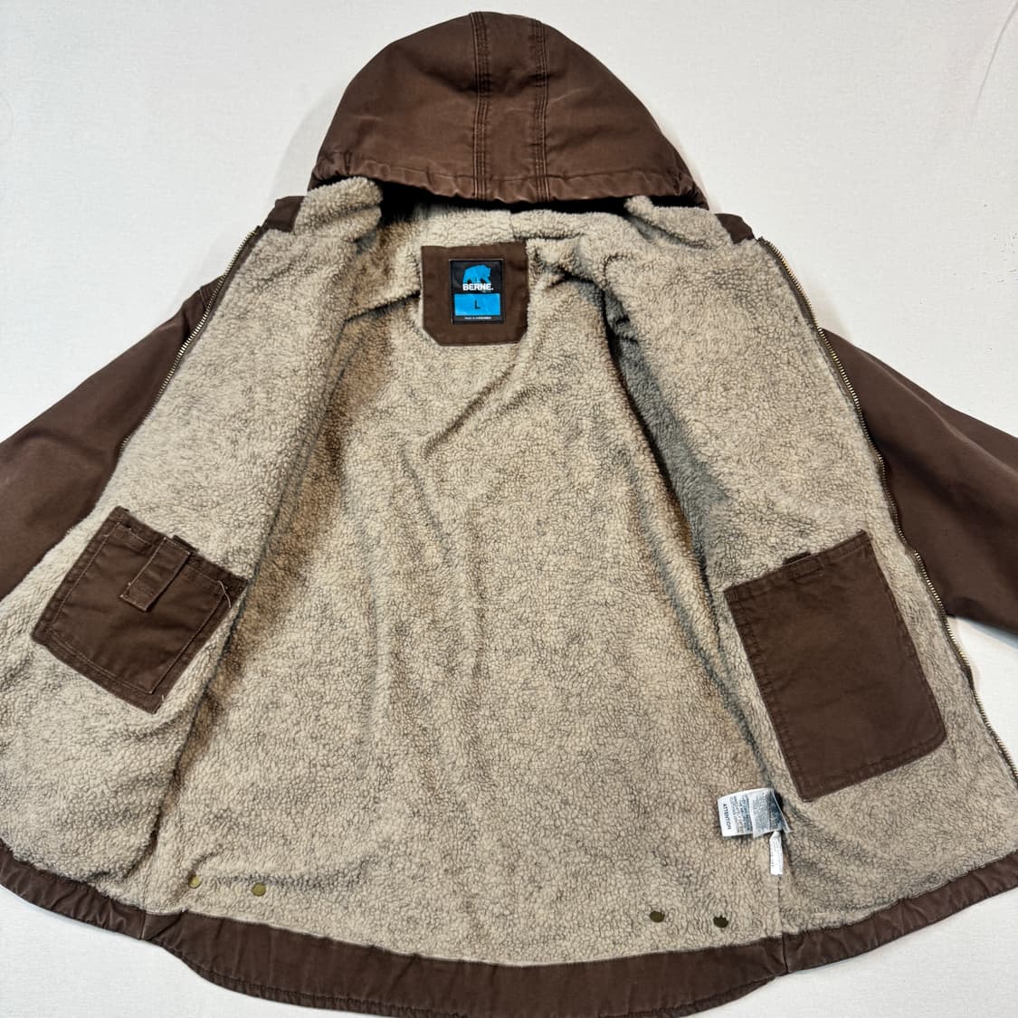 여S) BERNE 빈티지 워크웨어 액티브 자켓 다크브라운 상품이미지5