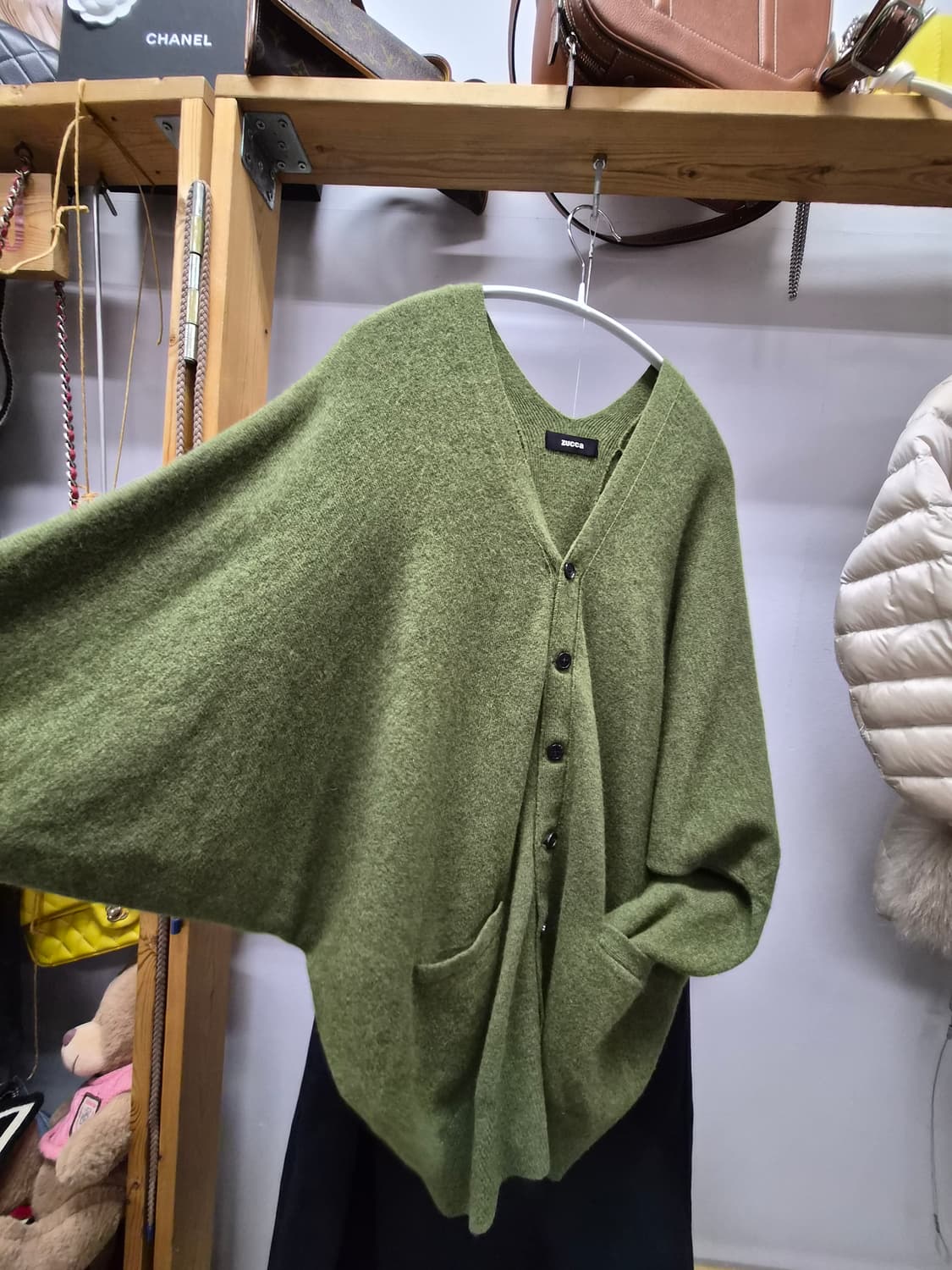 zucca 앙고라 캐시울 나그랑롱니트. 코스울 랩스커트 상품이미지3