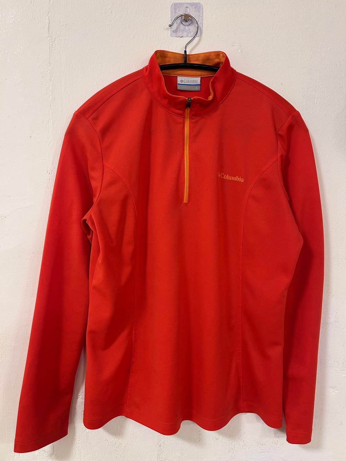 컬럼비아 기능성 집업 티셔츠 L 레드 상품이미지1