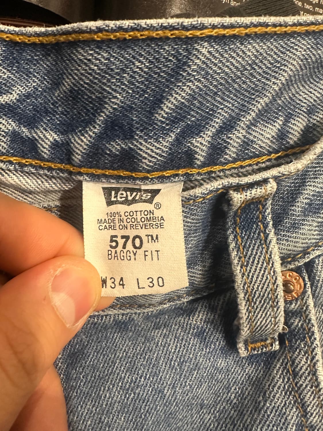 빈티지 00s 리바이스 570 배기핏 데님팬츠  상품이미지4