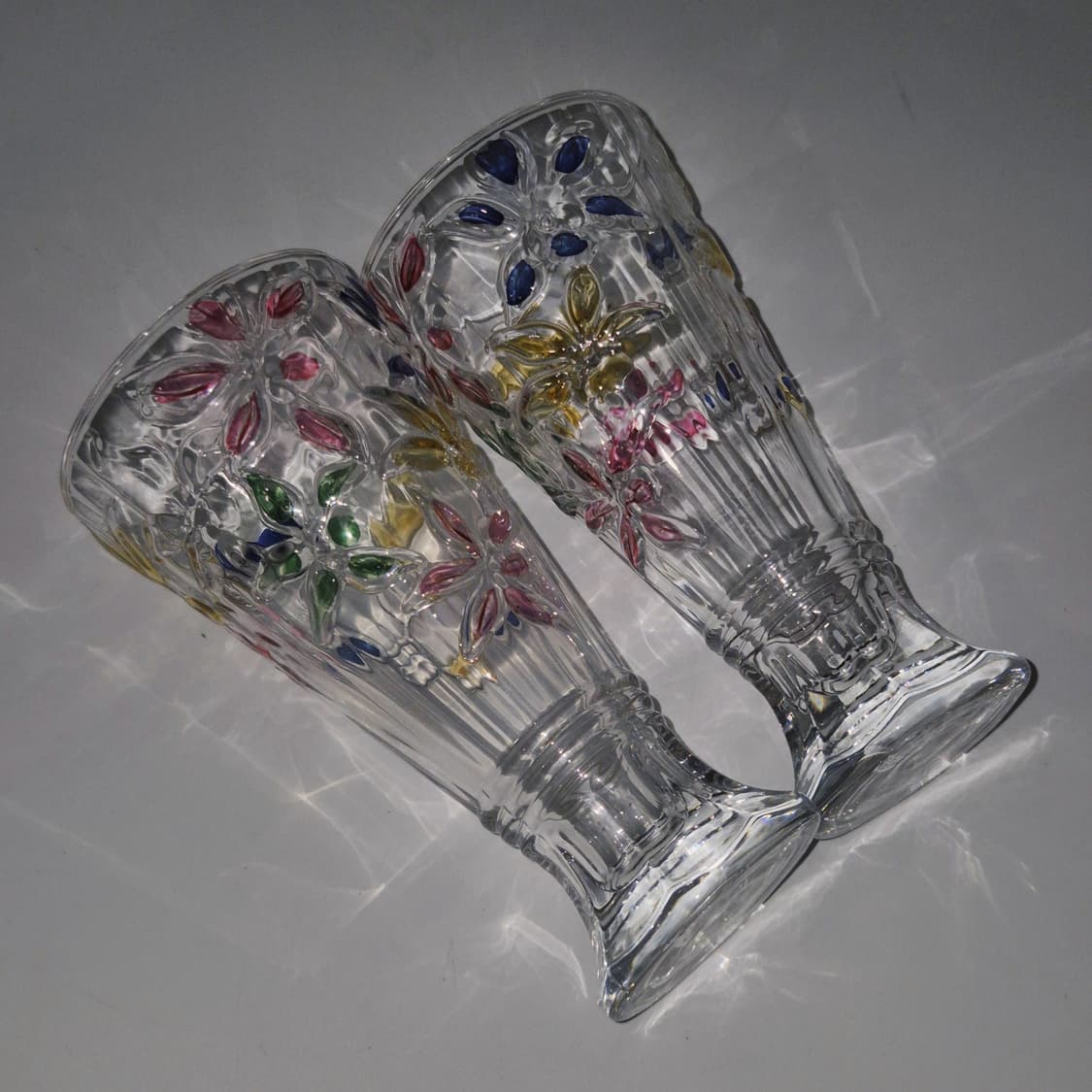 80s 오츠카 컬러 플로랄 다각 파르페 잔 1p 상품이미지6