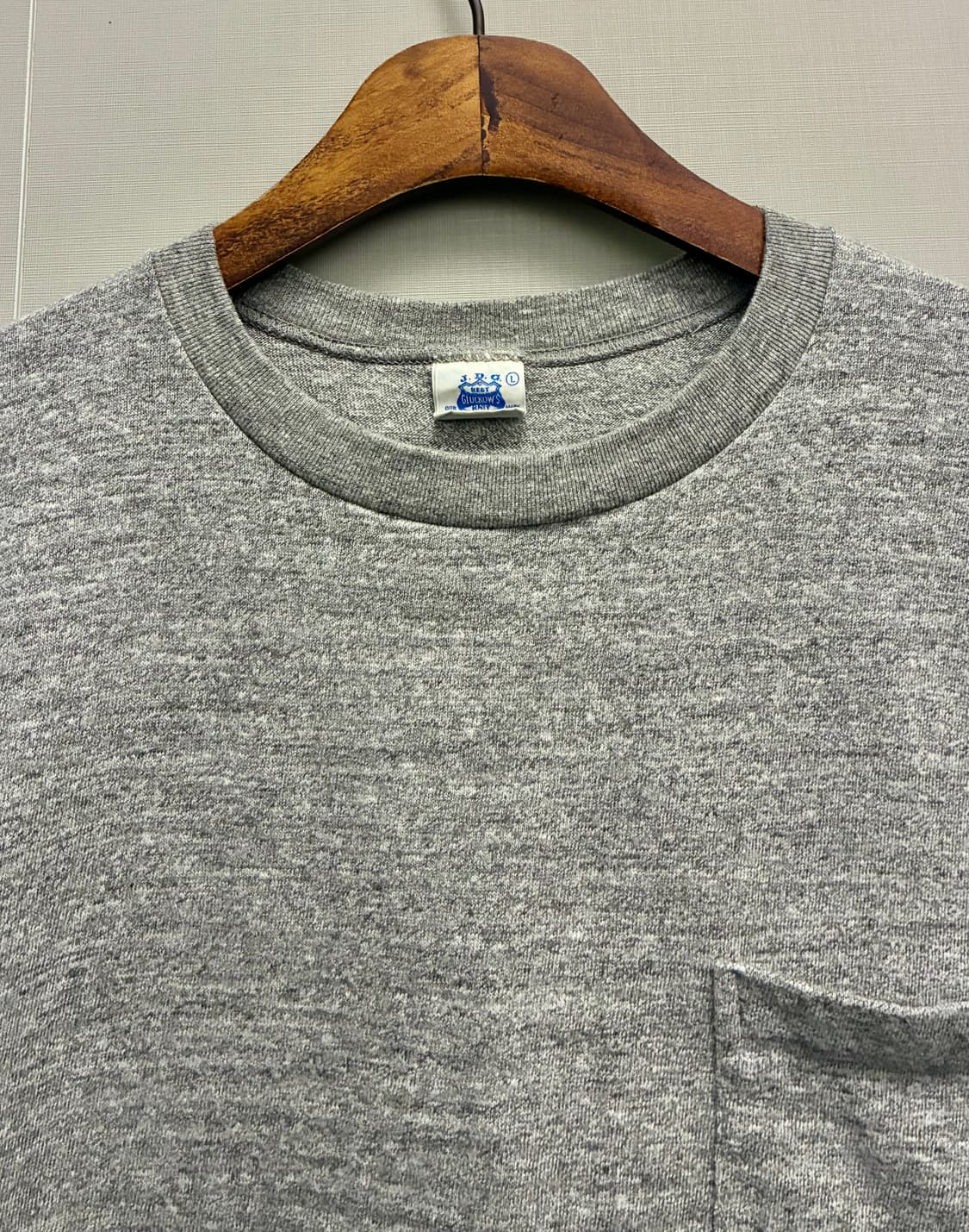 (M~L)존그럭코 웨어하우스 루프휠 천축 포켓 반팔티셔츠 그레이 상품이미지3