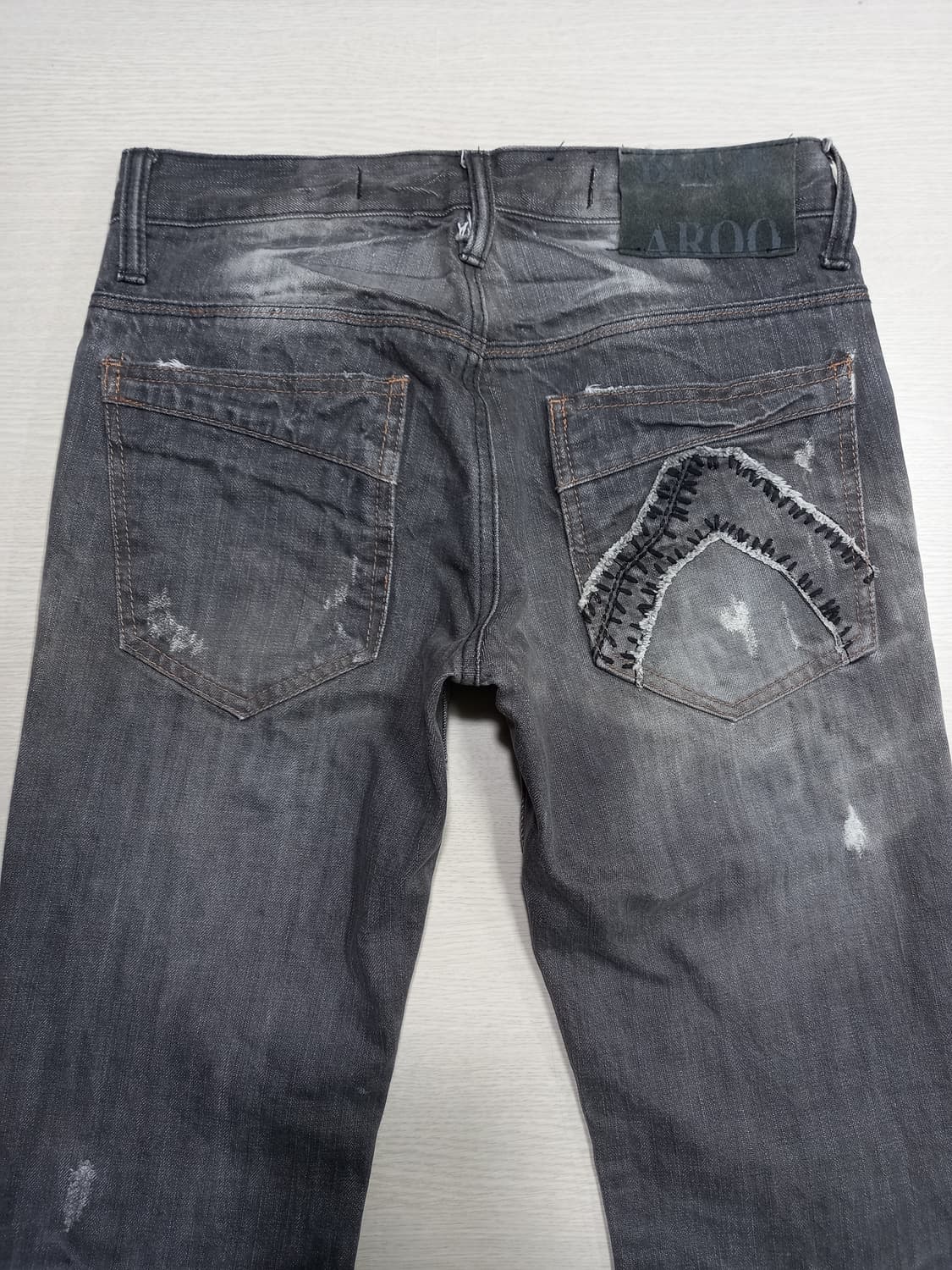 28 BUCKAROO 데미지워싱 일자진 다크그레이 28-914 상품이미지4