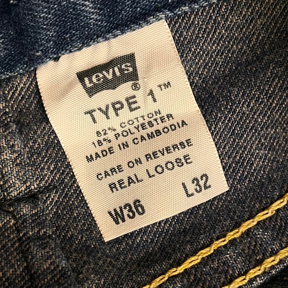 리바이스 타입원 데님팬츠 W36 L32 상품이미지5